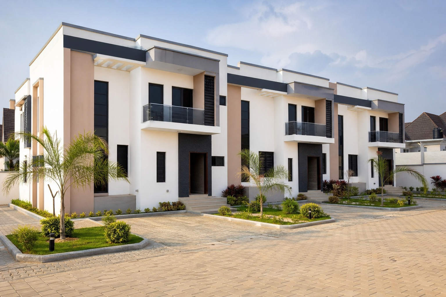 Modern terrace duplex development in Abuja