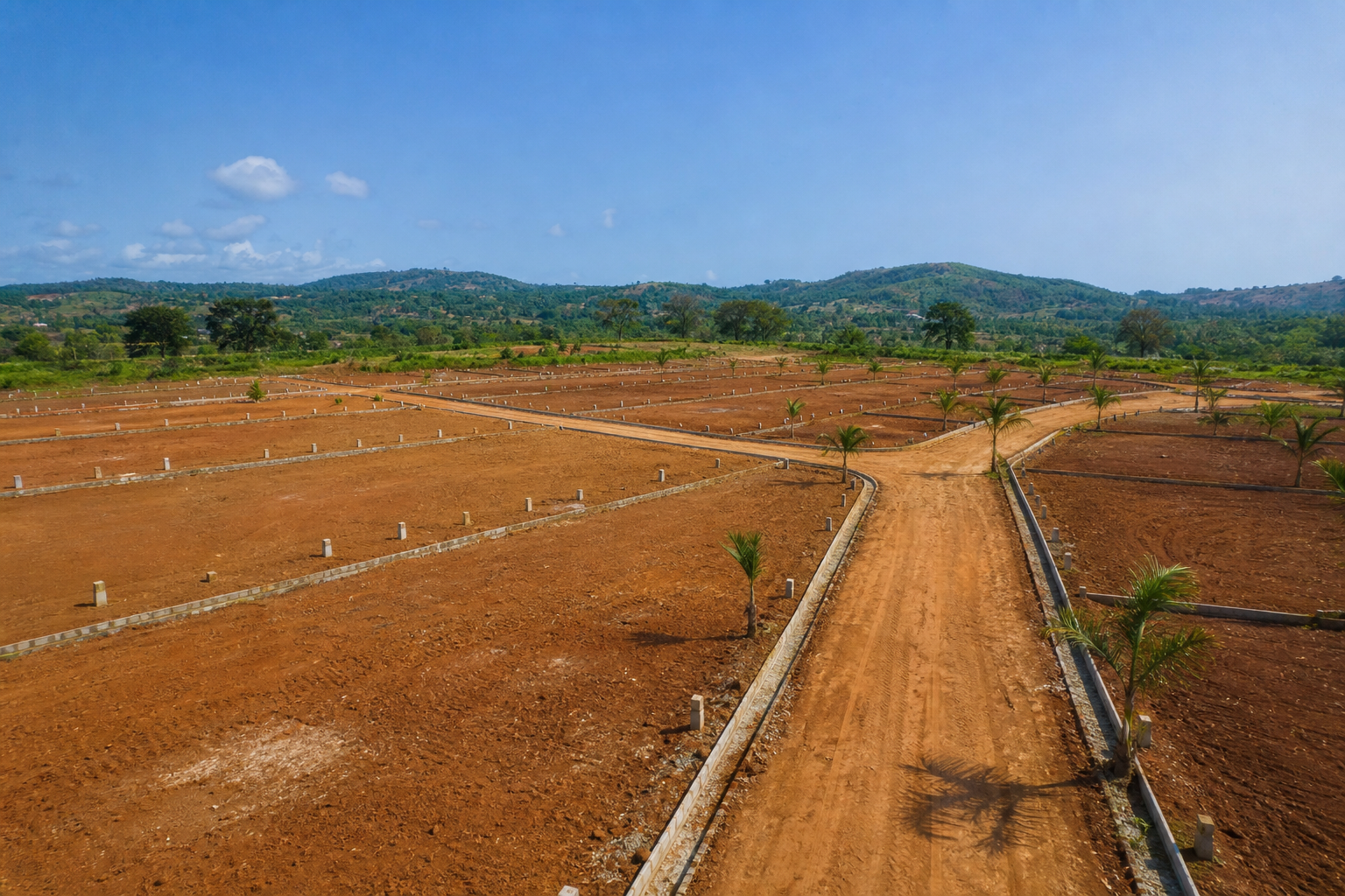 Surveyed serviced residential land plots near Lagos